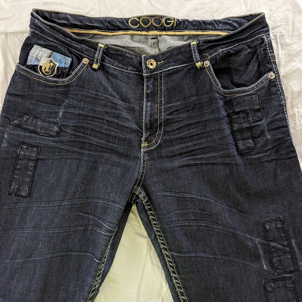 COOGI Patchwork Dark Denim Jeans - Picture 15 of 16